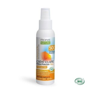 Spray solaire blanc et orange